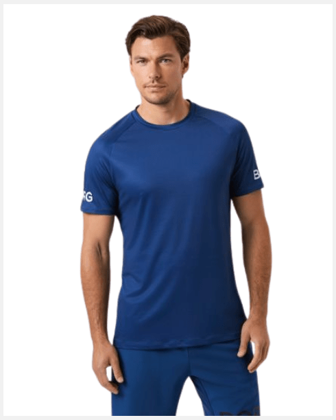 Björn Borg Ace Mesh Panel T-Shirt Dark Blue
