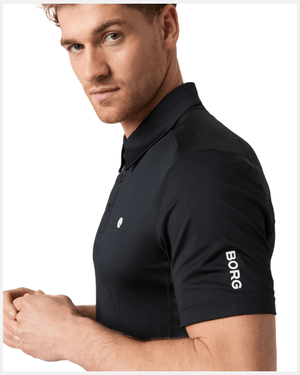 Björn Borg Ace Mesh Panel Polo Black
