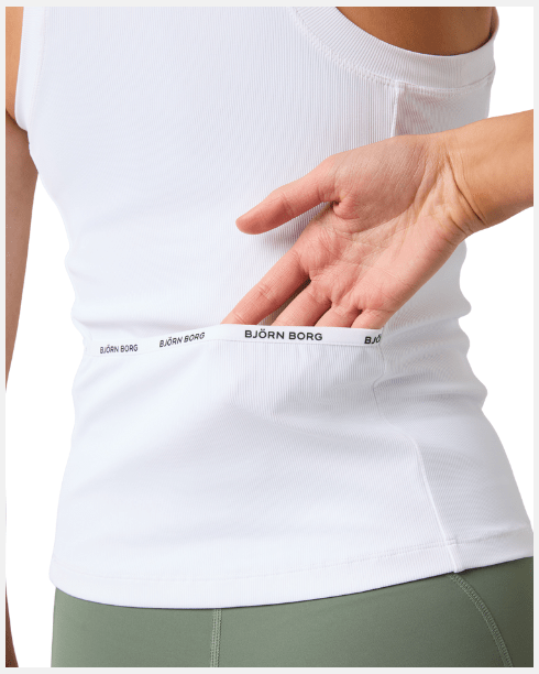 Björn Borg Ace Pocket Ribbed Tank Top White