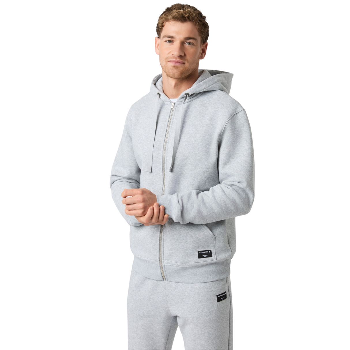 Björn Borg Men Centre Zip Hoodie Grey