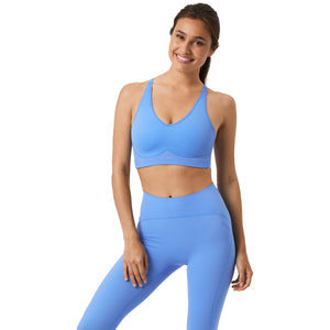 Björn Borg Mid V Support Sports Bra Blue
