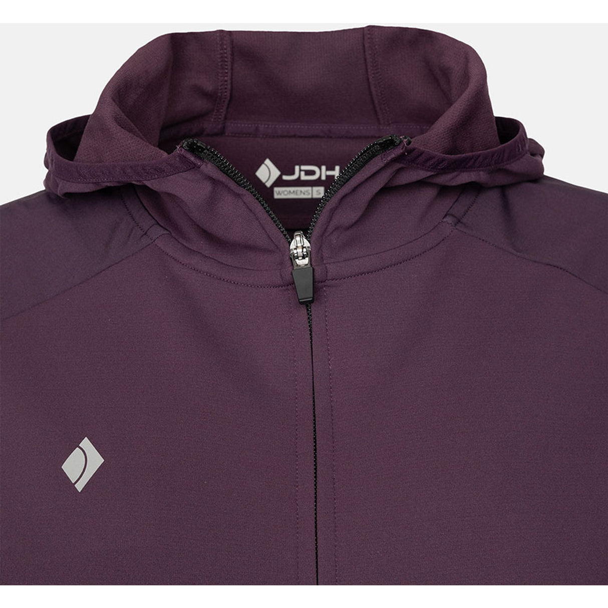 JDH W Hooded Midlayer Plum