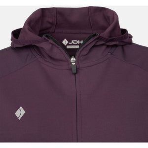 JDH W Hooded Midlayer Plum
