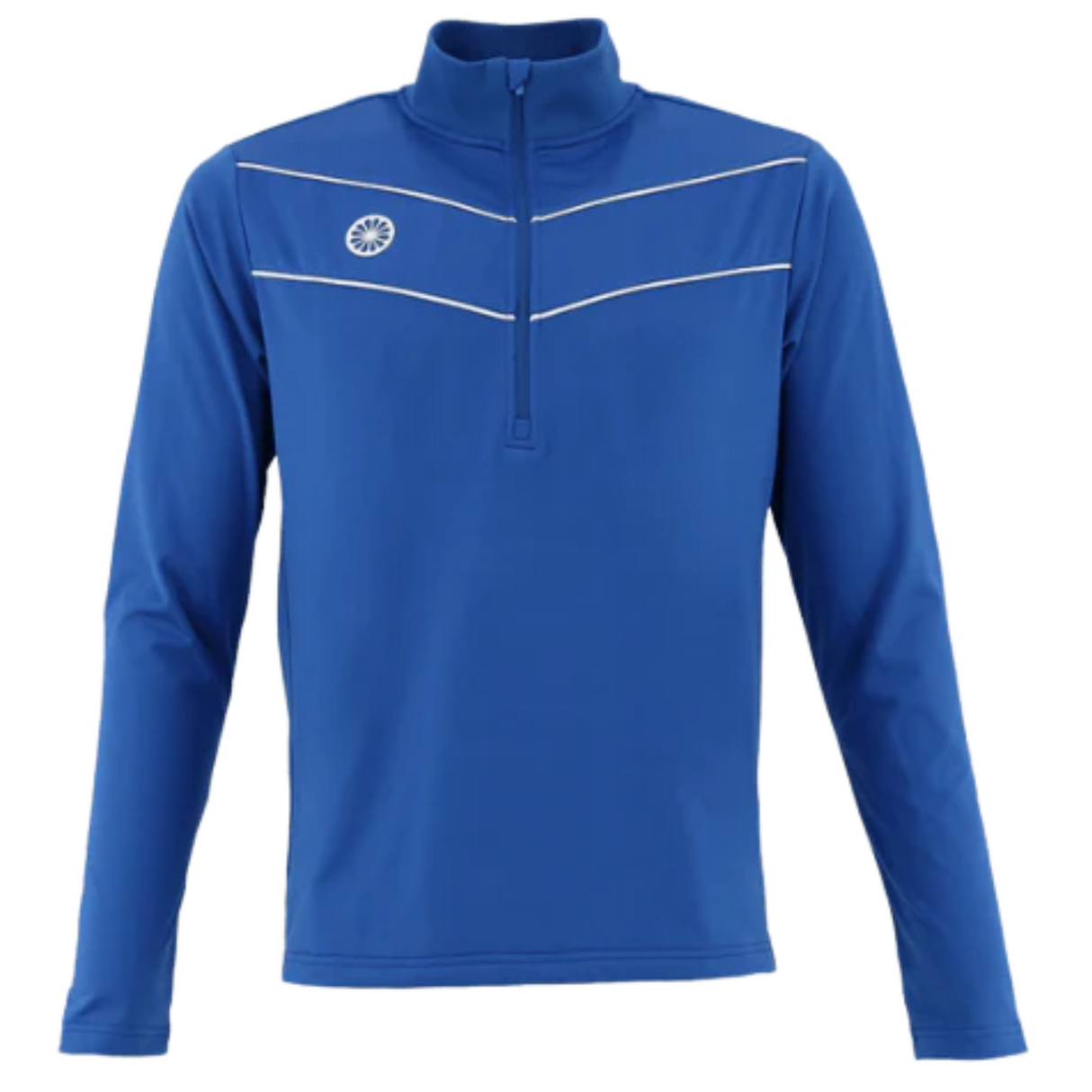 The Indian Maharadja Baroda Chevron Half Zip Sweater Cobalt