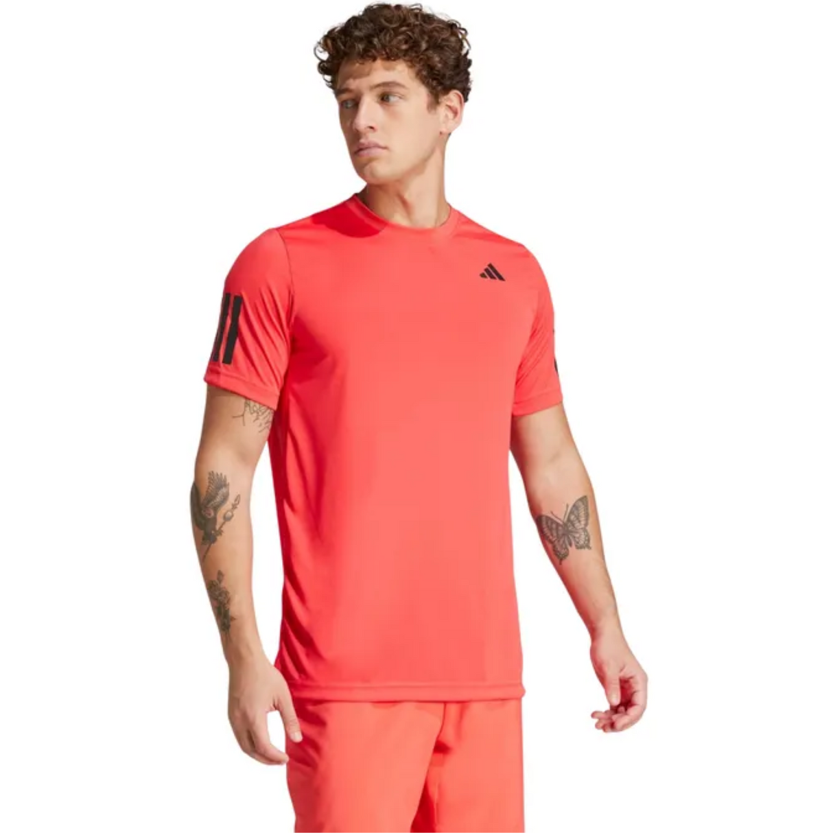 Adidas Club 3-Stripes T-Shirt Red