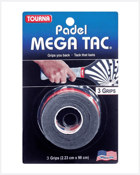 Tourna overgrips Mega Tac Zwart 3 stuks
