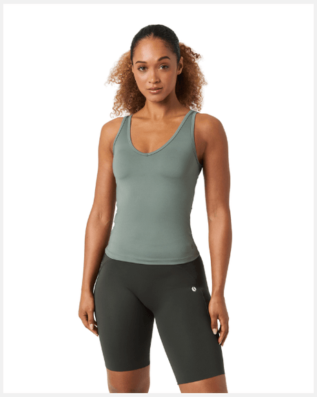 Björn Borg Ace Deep V Neck Tank Top Green - Justpadel.com
