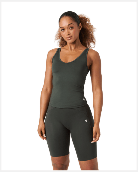 Björn Borg Ace Deep V Neck Tank Top Grey - Justpadel.com