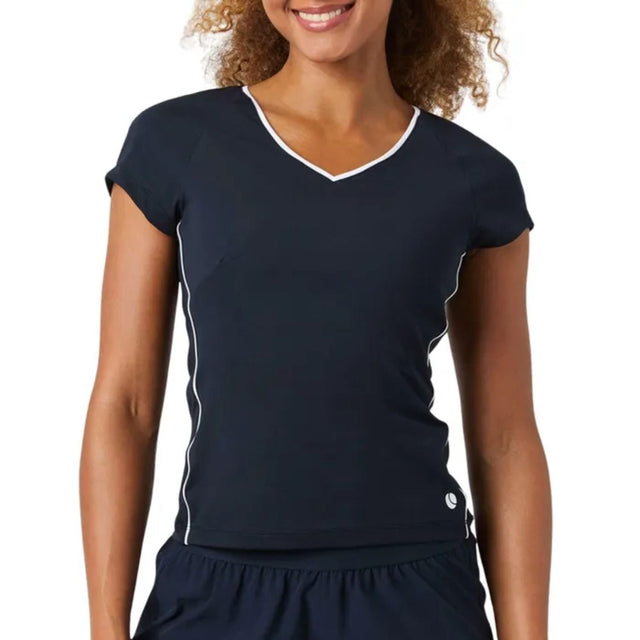 Björn Borg Ace V - Neck T-Shirt Navy - 