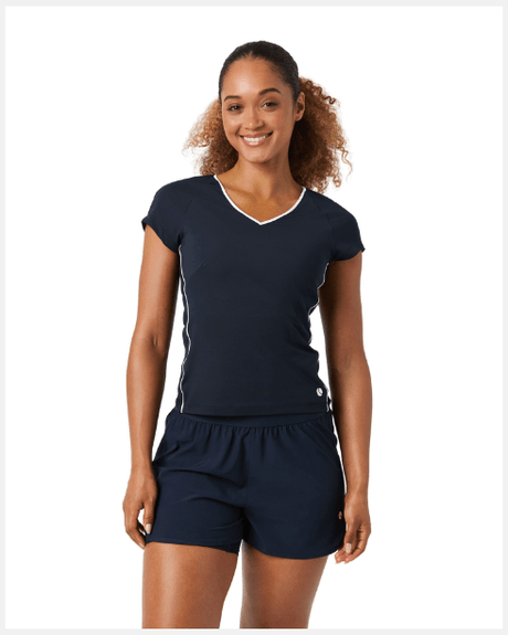 Björn Borg Ace V - Neck T-Shirt Navy - Justpadel.com